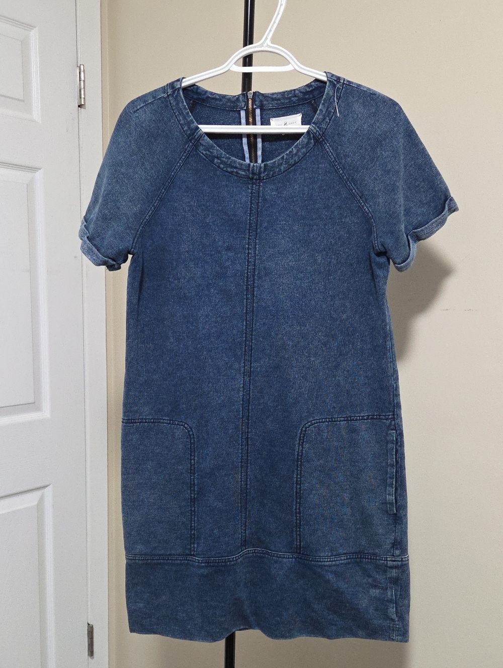 Lou & Grey 100% Cotton Indigo Washed Denim Tee Dress